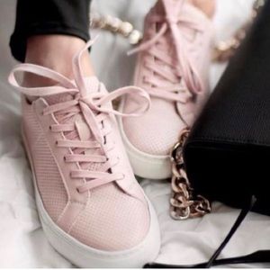 Greats Brooklyn Royale Perforated Pink Leather